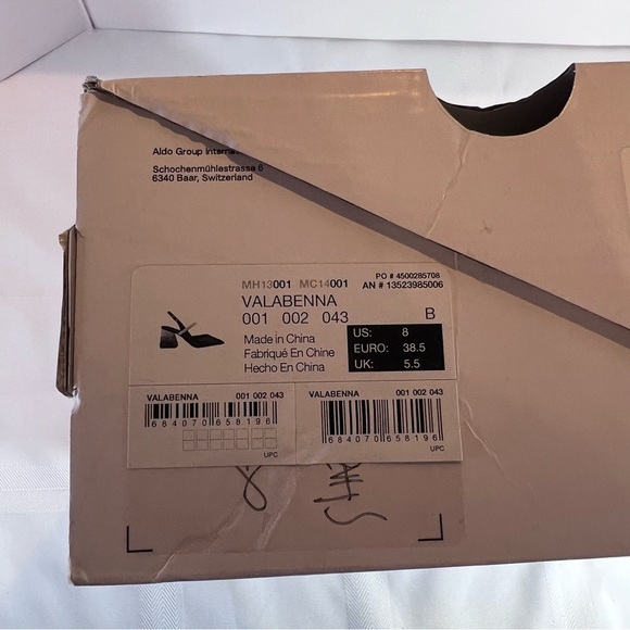 ***NWT***Aldo Heels- Black and Silver Women's Block Rhinestone Heel - Picture 12 of 13